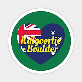 Kalgoorlie Boulder WA Australia Australian Flag Heart Magnet